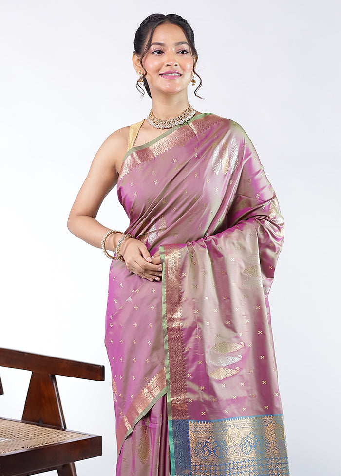 Green Kanjivaram Silk Saree With Blouse Piece