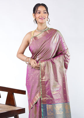 Green Kanjivaram Silk Saree With Blouse Piece