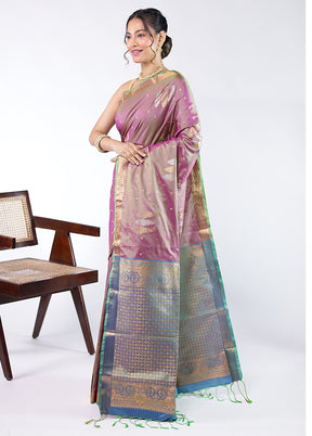 Green Kanjivaram Silk Saree With Blouse Piece