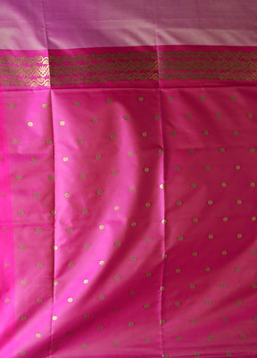 Purple Kanjivaram Silk Saree With Blouse Piece