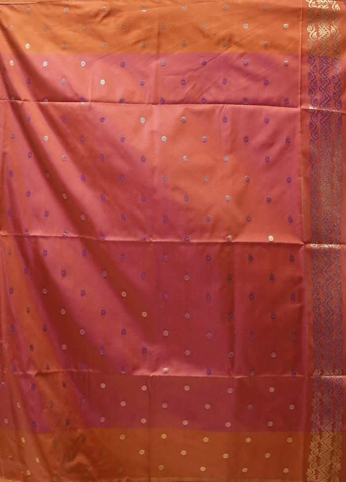 Purple Kanjivaram Silk Saree With Blouse Piece