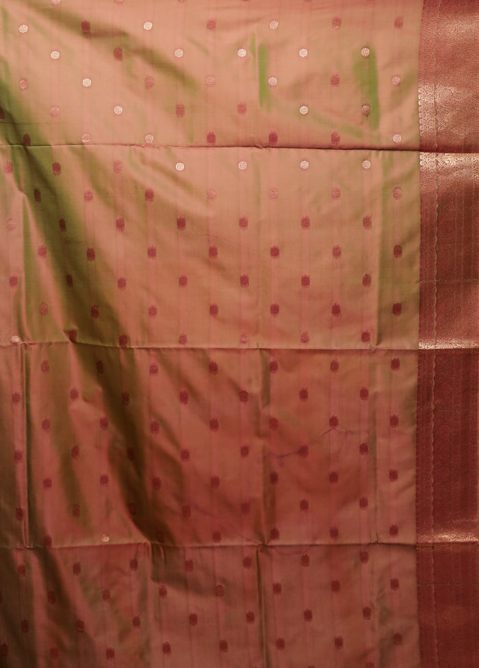 Purple Kanjivaram Silk Saree With Blouse Piece