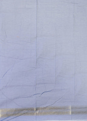 Blue Kora Silk Saree With Blouse Piece