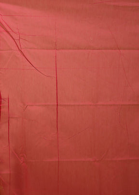 Pink Kora Silk Saree With Blouse Piece