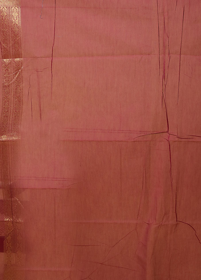 Purple Kora Silk Saree With Blouse Piece