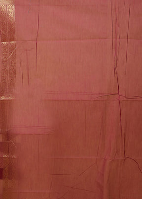 Purple Kora Silk Saree With Blouse Piece