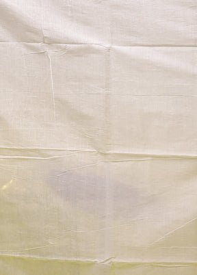 Cream Kora Silk Saree With Blouse Piece