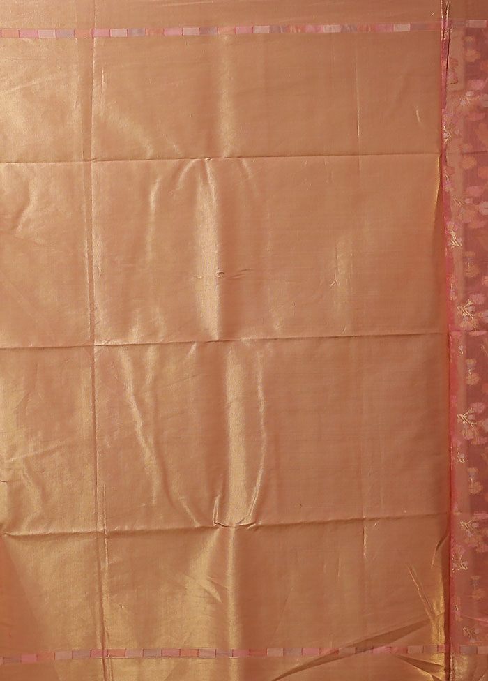 Pink Kora Silk Saree With Blouse Piece