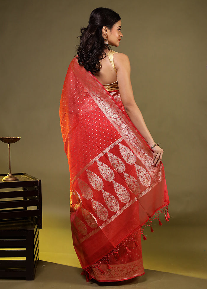 Bhalobasha Duo – Red Kora Silk & Purple Cotton Sarees