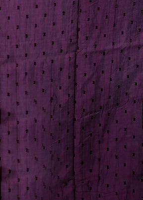 Purple Dupion Silk Saree With Blouse Piece