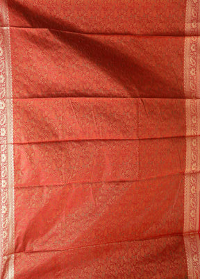 Cream Jamewar Silk Saree With Blouse Piece