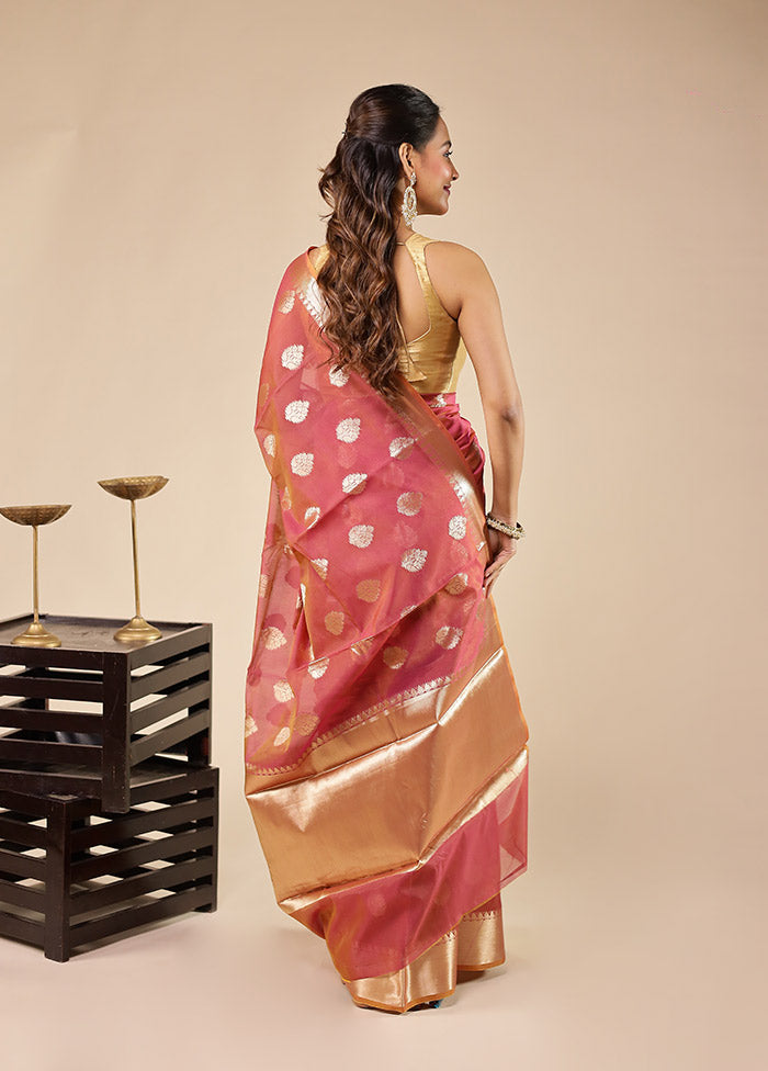 Purple Kora Silk Saree With Blouse Piece