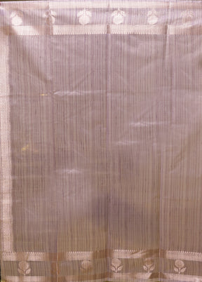 Purple Kora Silk Saree With Blouse Piece