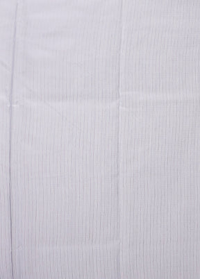 White Kora Silk Saree With Blouse Piece