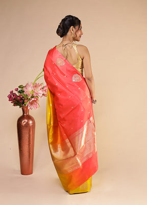 Red Handloom Dupion Pure Silk Saree With Blouse Piece