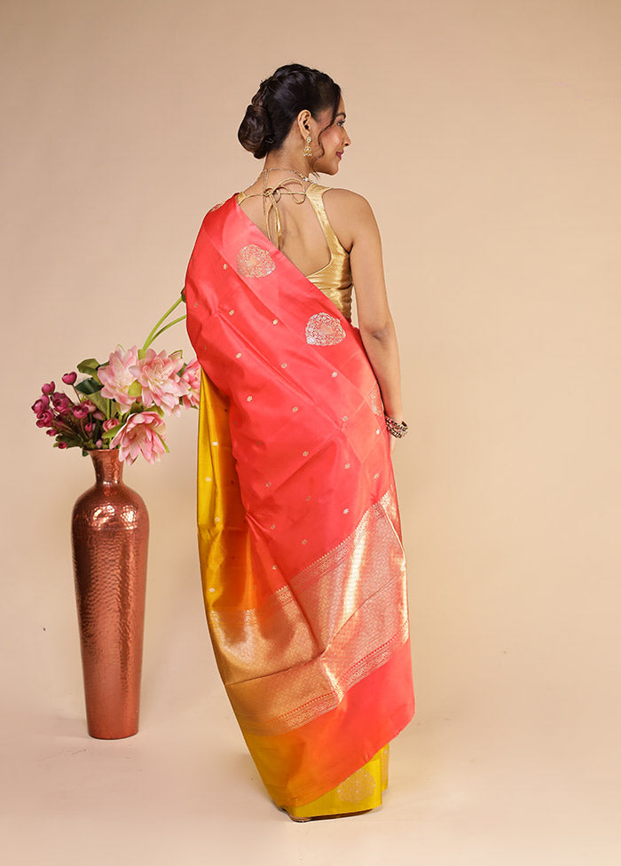 Red Handloom Dupion Pure Silk Saree With Blouse Piece