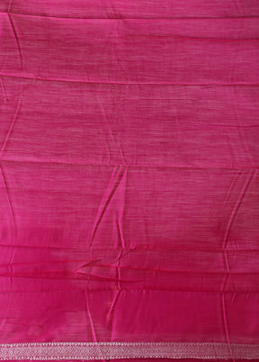 Pink Georgette Saree With Blouse Piece