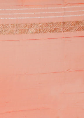 Orange Handloom Pure Georgette Saree With Blouse Piece
