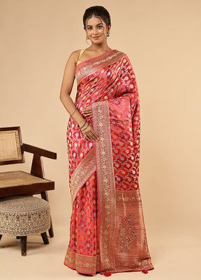 Multicolor Printed Pure Silk Saree With Blouse Piece