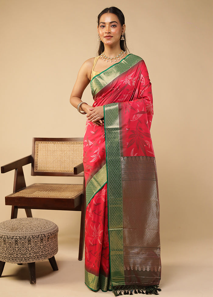 Twilight Twin Duo – Pink Dupion Silk & Grey Tissue Silk Sarees