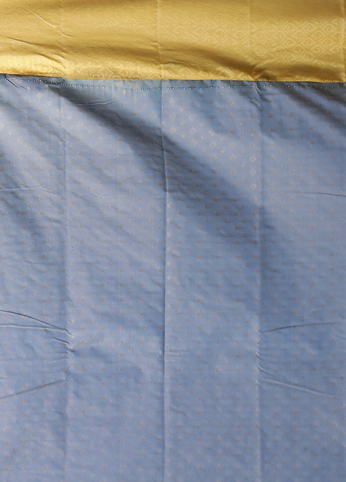 Yellow Kanjivaram Silk Saree With Blouse Piece