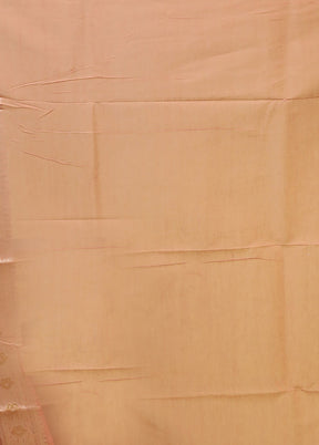 Pink Kora Silk Saree With Blouse Piece