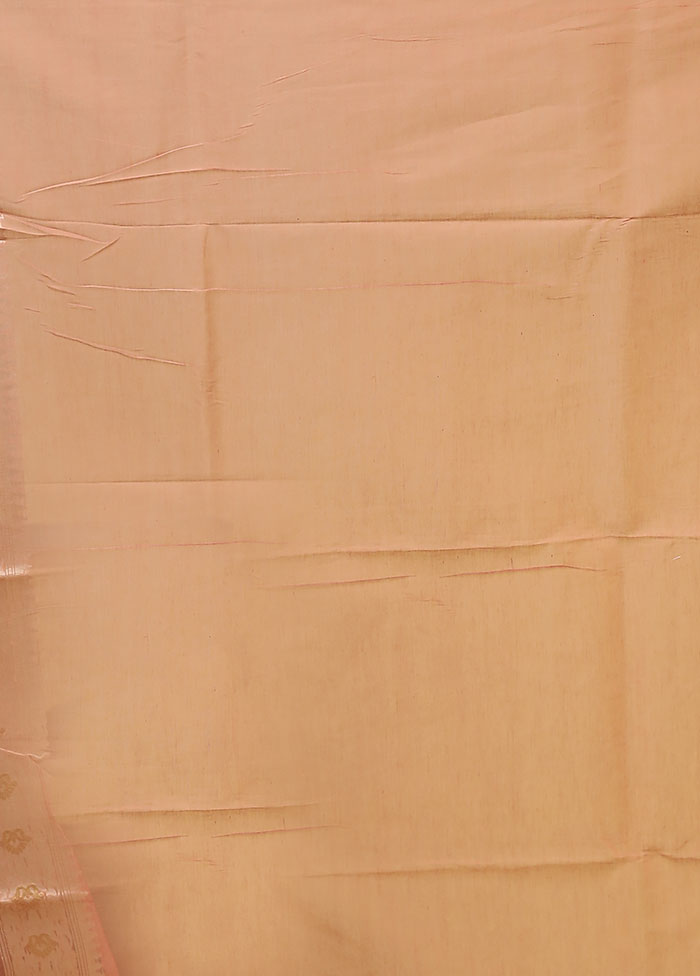 Pink Kora Silk Saree With Blouse Piece