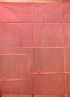 Cream Tussar Silk Saree With Blouse Piece