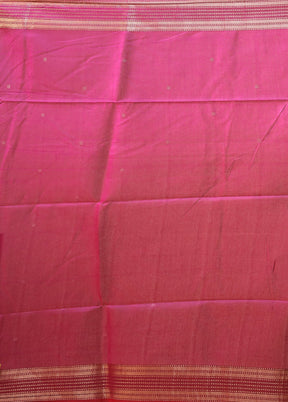 Red Tussar Silk Saree With Blouse Piece