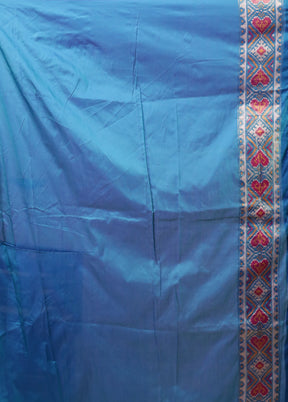 Green Dupion Silk Saree With Blouse Piece