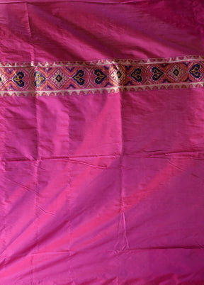 Purple Dupion Silk Saree With Blouse Piece
