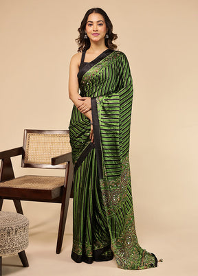Green Modal Silk Saree With Blouse Piece