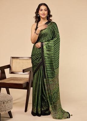Green Modal Silk Saree With Blouse Piece