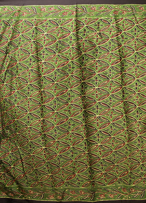 Green Modal Silk Saree With Blouse Piece