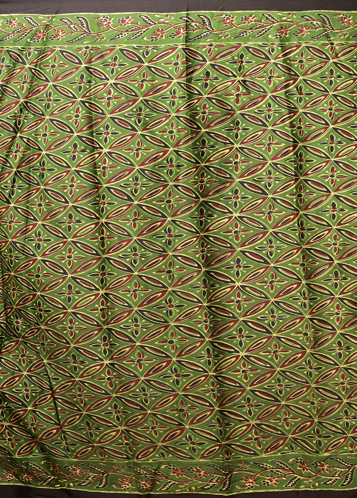 Green Modal Silk Saree With Blouse Piece