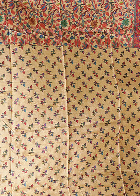 Multicolor Dupion Silk Saree With Blouse Piece