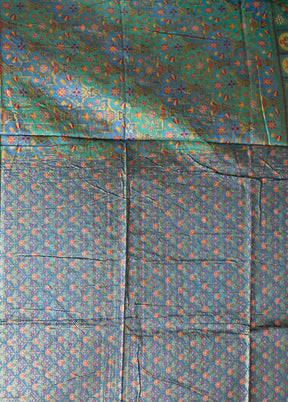 Multicolor Dupion Silk Saree With Blouse Piece