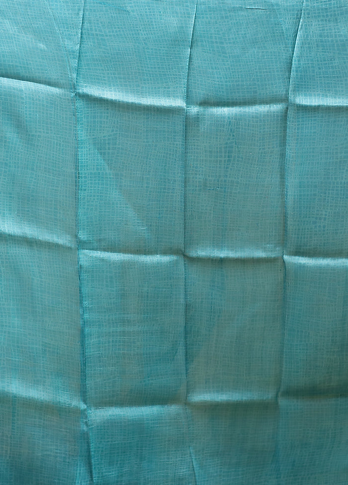Cream Printed Pure Silk Saree With Blouse Piece
