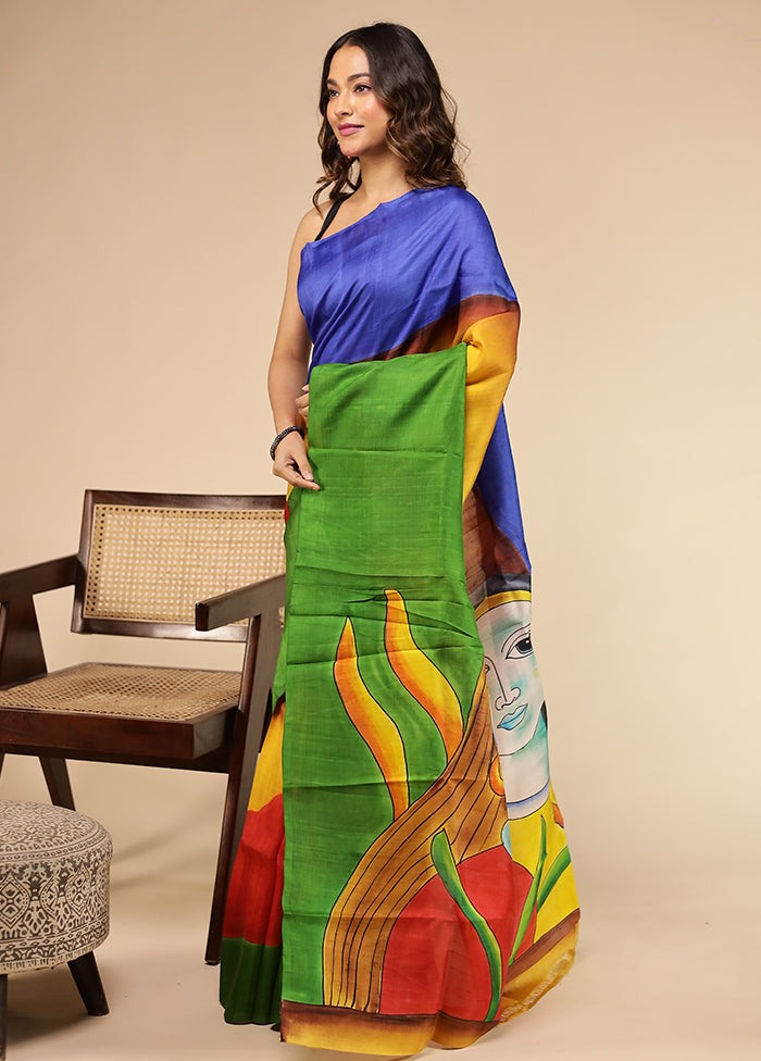 Red Printed Pure Silk Saree Without Blouse Piece