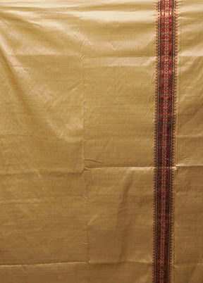 Cream Assam Silk Saree With Blouse Piece