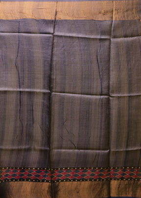 Multicolor Handloom Tussar Pure Silk Saree With Blouse Piece