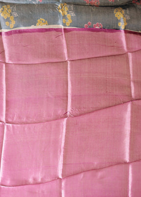 Multicolor Tussar Silk Saree With Blouse Piece