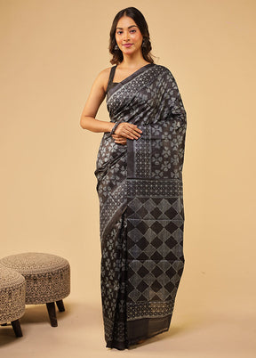 Multicolor Handloom Tussar Pure Silk Saree With Blouse Piece