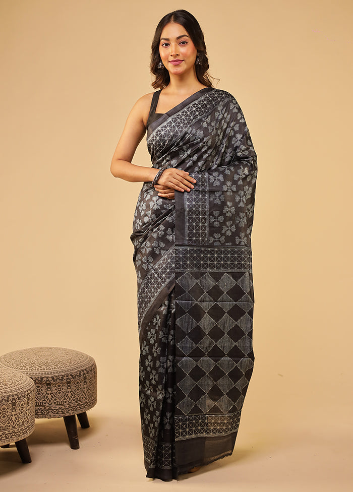 Multicolor Handloom Tussar Pure Silk Saree With Blouse Piece