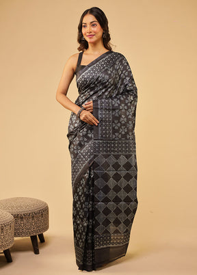 Multicolor Handloom Tussar Pure Silk Saree With Blouse Piece