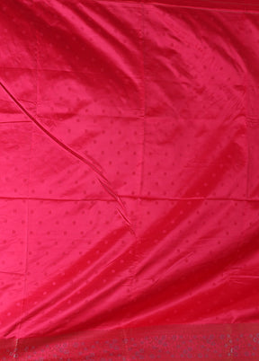 Pink Dupion Silk Saree With Blouse Piece