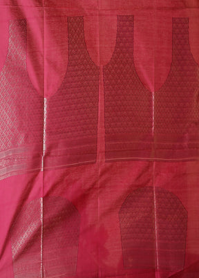 Purple Dupion Silk Saree With Blouse Piece