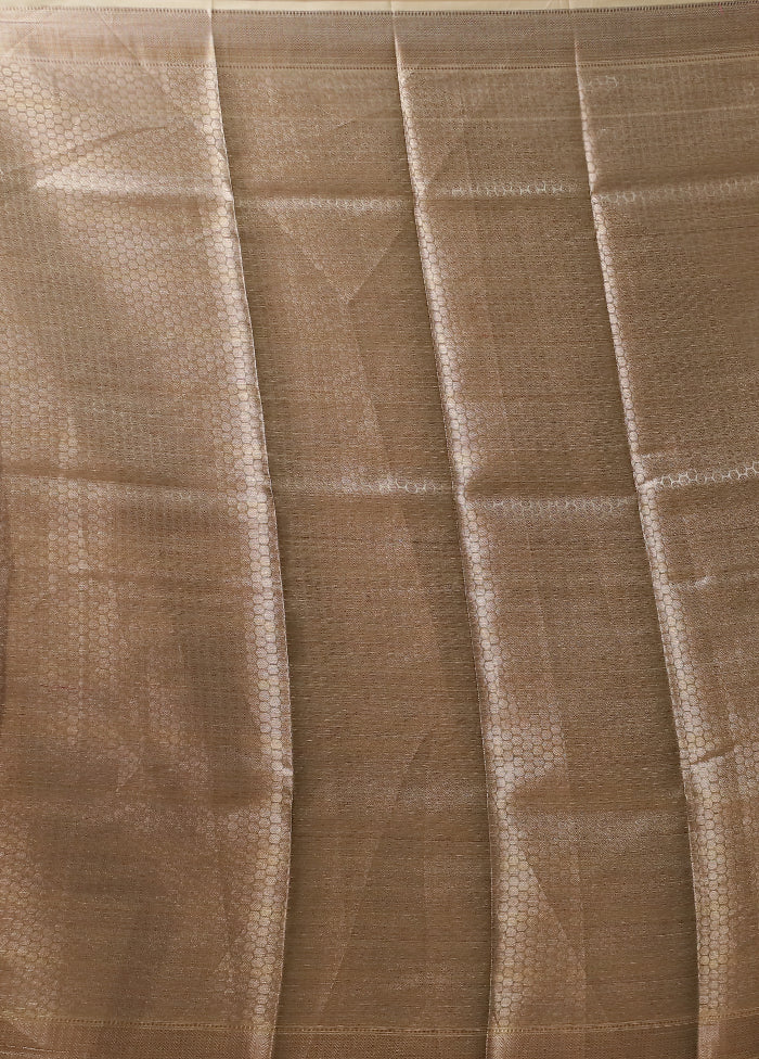 Grey Tissue Silk Saree With Blouse Piece