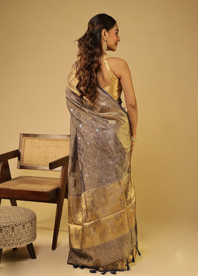 Multicolor Tissue Silk Saree With Blouse Piece