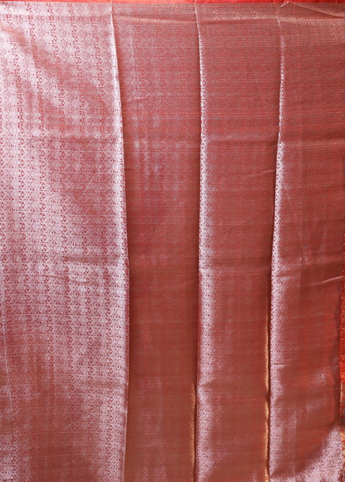 Pink Tissue Silk Saree With Blouse Piece